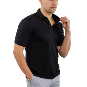 SIDE EFFECT POLO ΑΝΔΡΙΚΟ ΜΑΥΡΟ PL-5213 XP-01 REGULAR FIT