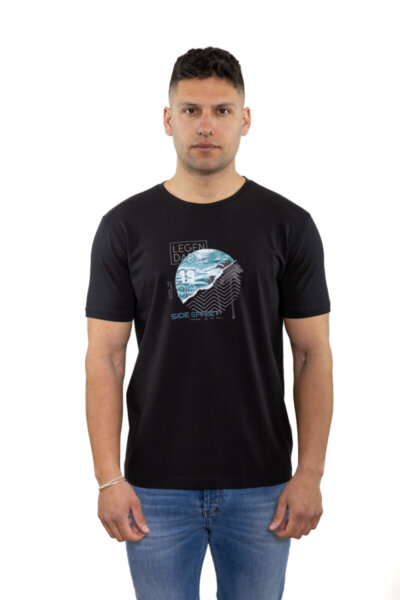 SIDE EFFECT T-SHIRT ΑΝΔΡΙΚΟ ΜΑΥΡΟ R-5200 REGULAR FIT