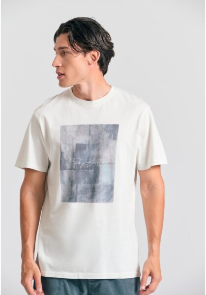 FUNKY BUDDHA T-SHIRT ΑΝΔΡΙΚΟ ΓΚΡΙ FBM011-326-04 RELAXED FIT