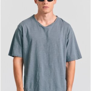 FUNKY BUDDHA T-SHIRT ΑΝΔΡΙΚΟ STEEL GREY FBM011-009-04 RELAXED FIT