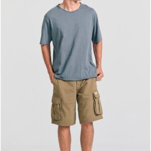 FUNKY BUDDHA T-SHIRT ΑΝΔΡΙΚΟ STEEL GREY FBM011-009-04 RELAXED FIT