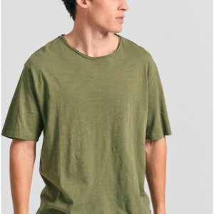 FUNKY BUDDHA T-SHIRT ΑΝΔΡΙΚΟ HUNTER GREEN FBM011-009-04 RELAXED FIT