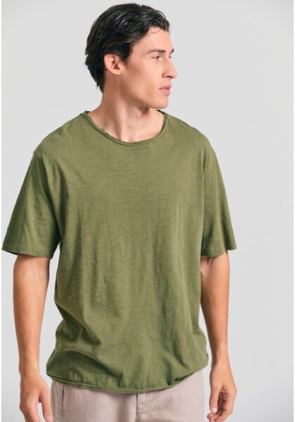 FUNKY BUDDHA T-SHIRT ΑΝΔΡΙΚΟ HUNTER GREEN FBM011-009-04 RELAXED FIT