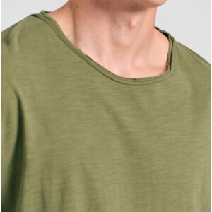 FUNKY BUDDHA T-SHIRT ΑΝΔΡΙΚΟ HUNTER GREEN FBM011-009-04 RELAXED FIT
