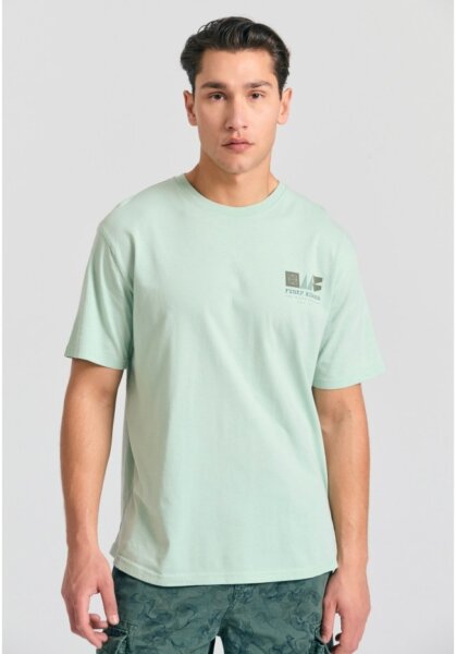 FUNKY BUDDHA T-SHIRT ΑΝΔΡΙΚΟ MINT FBM011-322-04 RELAXED FIT