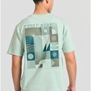 FUNKY BUDDHA T-SHIRT ΑΝΔΡΙΚΟ MINT FBM011-322-04 RELAXED FIT