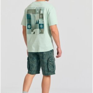 FUNKY BUDDHA T-SHIRT ΑΝΔΡΙΚΟ MINT FBM011-322-04 RELAXED FIT