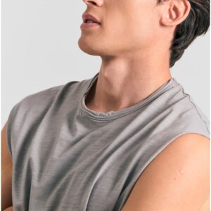 FUNKY BUDDHA T-SHIRT ΑΜΑΝΙΚΟ ΑΝΔΡΙΚΟ RAW EDGES ΓΚΡΙ-ELEPHANT FBM011-010-04 REGULAR FIT