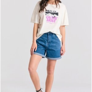 FUNKY BUDDHA JEAN ΣΟΡΤΣ ΓΥΝΑΙΚΕΙΟ DK BLUE FBL011-172-03 REGULAR FIT
