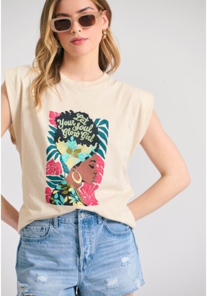 FUNKY BUDDHA T-SHIRT ΓΥΝΑΙΚΕΙΟ ΕΚΡΟΥ FBL011-125-04 REGULAR FIT