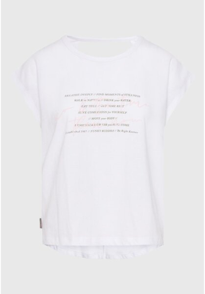FUNKY BUDDHA T-SHIRT ΓΥΝΑΙΚΕΙΟ ΛΕΥΚΟ FBL011-182-04 REGULAR FIT