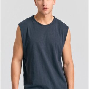 FUNKY BUDDHA T-SHIRT ΑΜΑΝΙΚΟ ΑΝΔΡΙΚΟ RAW EDGES ANTHRACITE FBM011-010-04 REGULAR FIT