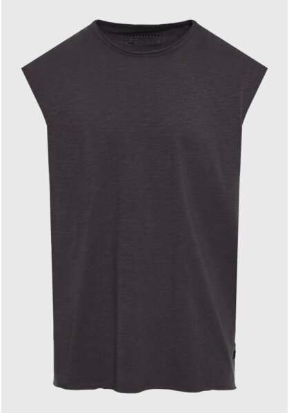 FUNKY BUDDHA T-SHIRT ΑΜΑΝΙΚΟ ΑΝΔΡΙΚΟ RAW EDGES ANTHRACITE FBM011-010-04 REGULAR FIT