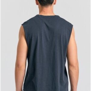 FUNKY BUDDHA T-SHIRT ΑΜΑΝΙΚΟ ΑΝΔΡΙΚΟ RAW EDGES ANTHRACITE FBM011-010-04 REGULAR FIT