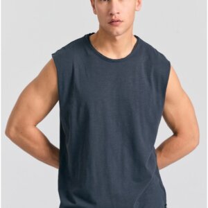 FUNKY BUDDHA T-SHIRT ΑΜΑΝΙΚΟ ΑΝΔΡΙΚΟ RAW EDGES ANTHRACITE FBM011-010-04 REGULAR FIT