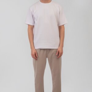 DOUBLE T-SHIRT ΑΝΤΡΙΚΟ ΠΛΕΞΗ WAFFLE ΛΕΥΚΟ 251TS-9040 REGULAR FIT
