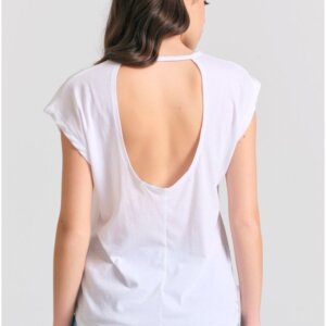 FUNKY BUDDHA T-SHIRT ΓΥΝΑΙΚΕΙΟ ΛΕΥΚΟ FBL011-182-04 REGULAR FIT