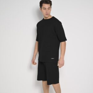 BODYMAX ΒΕΡΜΟΥΔΑ ΑΝΤΡΙΚΗ ΜΑΥΡΟ ΠΛΕΞΗ WAFFLE PR-9006/B REGULAR FIT