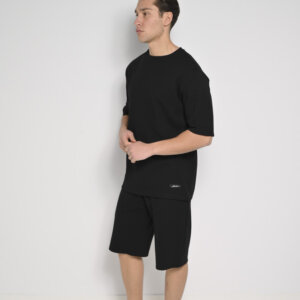 BODYMAX ΒΕΡΜΟΥΔΑ ΑΝΤΡΙΚΗ ΜΑΥΡΟ ΠΛΕΞΗ WAFFLE PR-9006/B REGULAR FIT