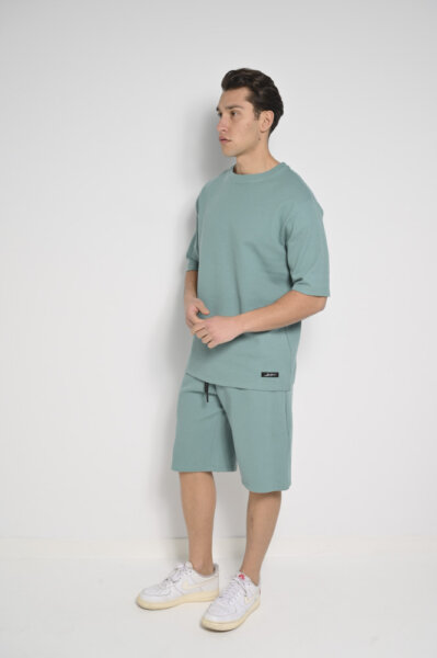 BODYMAX T-SHIRT ΑΝΤΡΙΚΟ ΜΕΝΤΑ ΠΛΕΞΗ WAFFLE PR-9006 REGULAR FIT