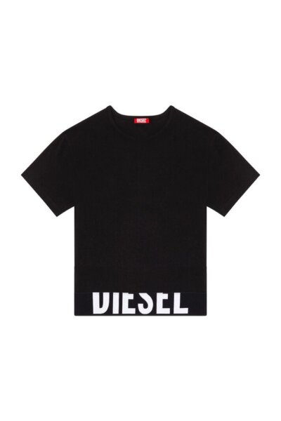 DIESEL TOP ΓΥΝΑΙΚΕΙΟ ΜΑΥΡΟ A14593-0HMAU-9XX UFTEE-SPORT-CROPPED