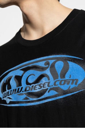 DIESEL T-SHIRT ΑΝΔΡΙΚΟ ΜΑΥΡΟ A18660-0QKAP-9XX T-NORM-T1 REGULAR FIT