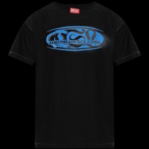 DIESEL T-SHIRT ΑΝΔΡΙΚΟ ΜΑΥΡΟ A18660-0QKAP-9XX T-NORM-T1 REGULAR FIT