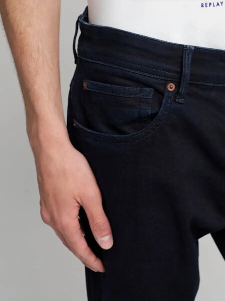 REPLAY JEAN ΑΝΔΡΙΚΟ BLUE/BLACK WILLBI M1008.000.573BB90.007 REGULAR SLIM FIT