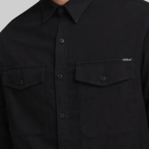 REPLAY ΠΟΥΚΑΜΙΣΟ DENIM ΑΝΔΡΙΚΟ ΜΑΥΡΟ M4124.000.862B02.098 REGULAR FIT
