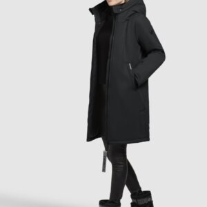 KHUJO JACKET PARKA ΓΥΝΑΙΚΕΙΟ MIDI ΜΑΥΡΟ YAKK3 1269CO253 200-BLACK REGULAR FIT