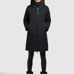 KHUJO JACKET PARKA ΓΥΝΑΙΚΕΙΟ MIDI ΜΑΥΡΟ YAKK3 1269CO253 200-BLACK REGULAR FIT