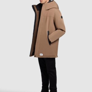 KHUJO JACKET PARKA ΑΝΔΡΙΚΟ MIDI ΚΑΦΕ KANN 2246JK253 563-RUS-BRO REGULAR FIT