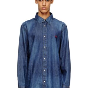 DIESEL ΠΟΥΚΑΜΙΣΟ DENIM ΜΠΛΕ A03534-0DBDB-01 D-SIMPLY REGULAR FIT