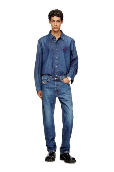 DIESEL ΠΟΥΚΑΜΙΣΟ DENIM ΜΠΛΕ A03534-0DBDB-01 D-SIMPLY REGULAR FIT