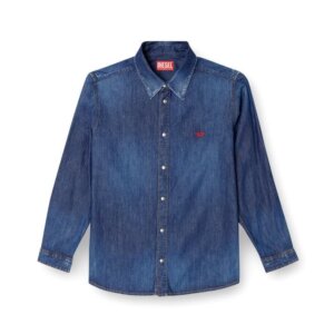 DIESEL ΠΟΥΚΑΜΙΣΟ DENIM ΜΠΛΕ A03534-0DBDB-01 D-SIMPLY REGULAR FIT