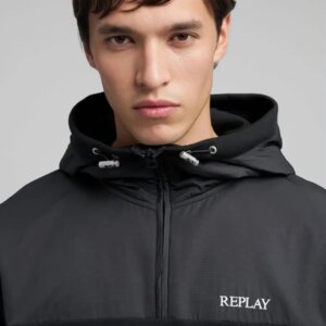 REPLAY ΦΟΥΤΕΡ ΑΝΔΡΙΚΟ HALF ZIP ΜΑΥΡΟ M3178.000.23665.098 REGULAR FIT