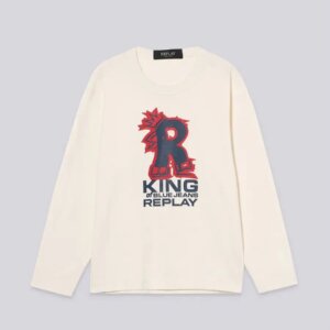 REPLAY T-SHIRT ΜΑΚΡΥΜΑΝΙΚΟ ΠΑΙΔΙΚΟ ΛΕΥΚΟ SB7126.050.23700.562 REGULAR FIT
