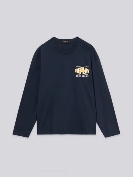 REPLAY T-SHIRT ΜΑΚΡΥΜΑΝΙΚΟ ΠΑΙΔΙΚΟ ΜΠΛΕ SB7124.050.23700.782 REGULAR FIT