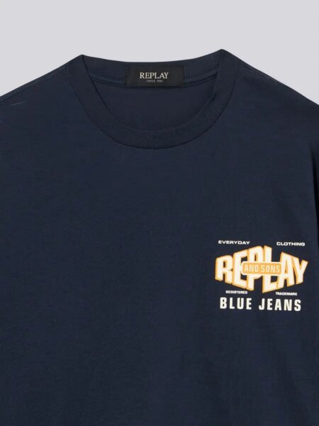 REPLAY T-SHIRT ΜΑΚΡΥΜΑΝΙΚΟ ΠΑΙΔΙΚΟ ΜΠΛΕ SB7124.050.23700.782 REGULAR FIT