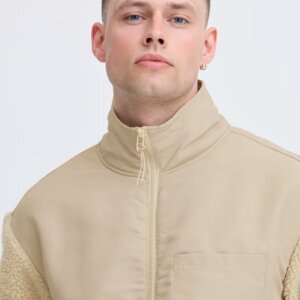 BLEND ΖΑΚΕΤΑ FLEECE ΑΝΔΡΙΚΗ ΜΠΕΖ BHEVON 20718652-141107 REGULAR FIT