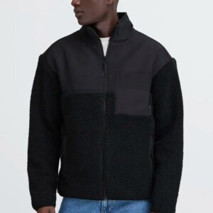 BLEND ΖΑΚΕΤΑ FLEECE ΑΝΔΡΙΚΗ ΜΑΥΡΗ BHEVON 20718652-194007 REGULAR FIT