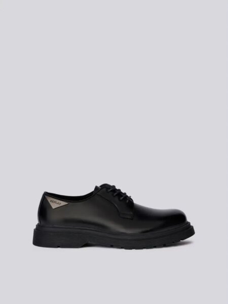REPLAY ΠΑΠΟΥΤΣΙ OXFORD ΑΝΔΡΙΚΟ ΜΑΥΡΟ PIERCE BRUSH 24 GMC1H.000.C0005S-0003