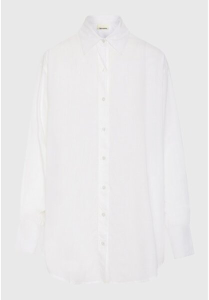 FUNKY BUDDHA ΠΟΥΚΑΜΙΣΟ ΓΥΝΑΙΚΕΙΟ ΒΙΣΚΟΖΗ ΛΕΥΚΟ FBL012-101-05 RELAXED FIT