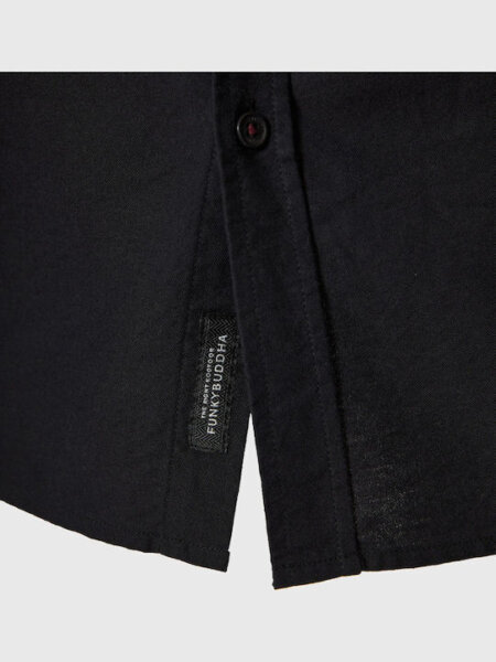 FUNKY BUDDHA ΠΟΥΚΑΜΙΣΟ ΑΝΔΡΙΚΟ OXFORD ΜΑΥΡΟ FBM012-002-05 REGULAR FIT