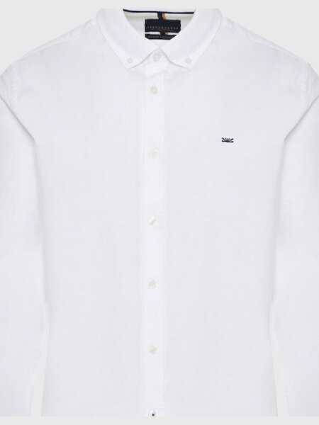 FUNKY BUDDHA ΠΟΥΚΑΜΙΣΟ ΑΝΔΡΙΚΟ OXFORD ΛΕΥΚΟ FBM012-002-05 REGULAR FIT