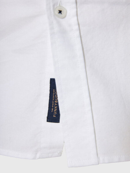 FUNKY BUDDHA ΠΟΥΚΑΜΙΣΟ ΑΝΔΡΙΚΟ OXFORD ΛΕΥΚΟ FBM012-002-05 REGULAR FIT