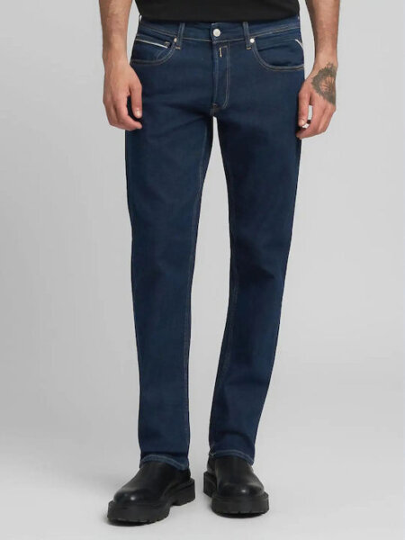 REPLAY JEAN ΑΝΔΡΙΚΟ ΜΠΛΕ ΣΚΟΥΡΟ GROVER MA972.000.573920.007 STRAIGHT FIT