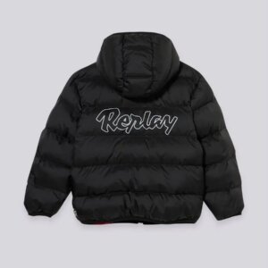 REPLAY JACKET ΠΑΙΔΙΚΟ ΜΑΥΡΟ-ΚΟΚΚΙΝΟ ΔΙΠΛΗΣ ΩΨΕΩΣ SB8220.050.89122.656 REGULAR FIT