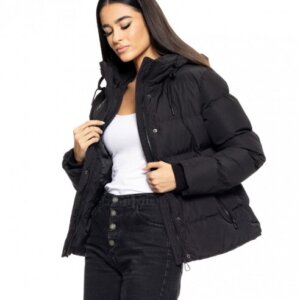 BISTON JACKET ΓΥΝΑΙΚΕΙΟ ΚΟΝΤΟ ΜΑΥΡΟ 50-101-002 REGULAR FIT