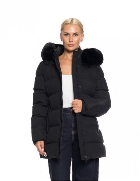 BISTON JACKET ΓΥΝΑΙΚΕΙΟ ΚΟΝΤΟ ΜΑΥΡΟ 52-101-099 REGULAR FIT